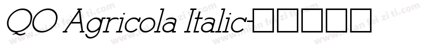QO Agricola Italic字体转换